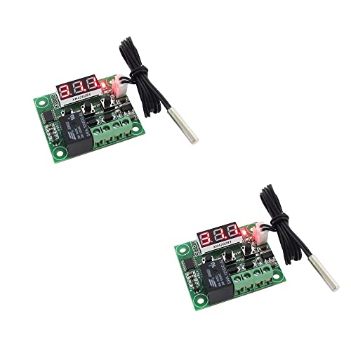 Fasizi 2 Stück -50-110°C W1209 DC 12V Digital Mini Thermostat Temperaturregler Kontrollschalter Sensormodul Fasizi 2 Stück -50-110°C W1209 DC 12V Digital Mini Thermostat Temperaturregler Kontrollschalter Sensormodul von Fasizi