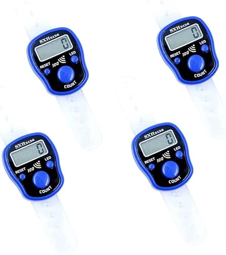 Fasizi 4 x Mini-Stichmarkierer, Zähler mit LCD-Display, elektronischer digitaler Zähler von Fasizi