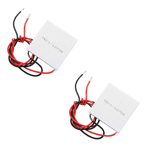 Fasizi TEC1-12708 Thermoelektrische Peltier-Kühlplatte, 40 x 40 mm, 2 Stück von Fasizi