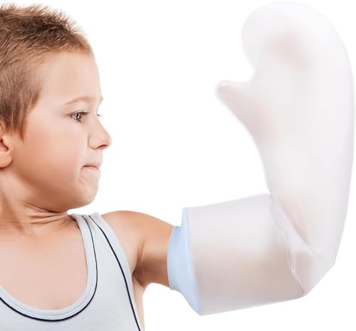 Fasola Gipsschutz Wasserdicht Arm Kinder für Duschen, Gips Tüte Arm Kind Wiederverwendbar, Duschschutz Kinder Gipsverband und Bandage Trocken Halten, L von Fasola