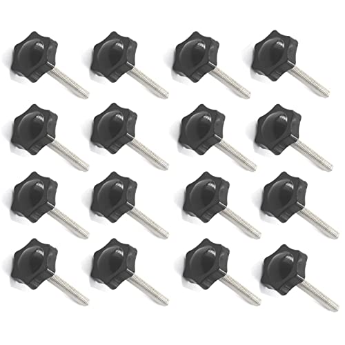 16 Stück M5 x 35 mm Edelstahlgewinde Ersatz-Stern-Handknauf Anziehen Rändelschraube Handfestziehknopf Schraube 16 Stück M5 x 35 mm Edelstahlgewinde Ersatz-Stern-Handknauf Anziehen Rändelschraube Handfestziehknopf Schraube von Faspiroty