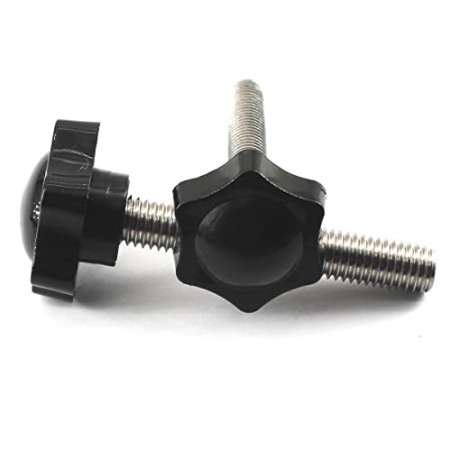 2 Stück M12 x 100 mm Edelstahlgewinde Ersatz-Stern-Handknauf Anziehen Rändelschraube Handfestziehknopf Schraube von Faspiroty