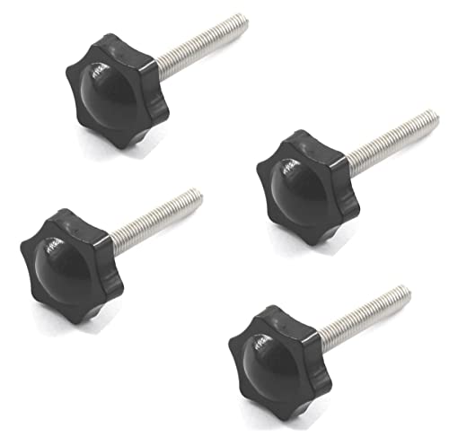 4 Stück M12 x 40 mm Edelstahlgewinde Ersatz-Stern-Handknauf Anziehen Rändelschraube Handfestziehknopf Schraube 4 Stück M12 x 40 mm Edelstahlgewinde Ersatz-Stern-Handknauf Anziehen Rändelschraube Handfestziehknopf Schraube von Faspiroty