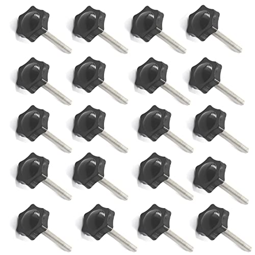 20 Stück M5 x 30 mm Edelstahlgewinde Ersatz-Stern-Handknauf Anziehen Rändelschraube Handfestziehknopf Schraube 20 Stück M5 x 30 mm Edelstahlgewinde Ersatz-Stern-Handknauf Anziehen Rändelschraube Handfestziehknopf Schraube von Faspiroty