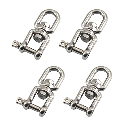 4 Stück 304 Edelstahl M5 Backenauge Schwenkring Schäkel 360° drehbarer Ringverbinder von Faspiroty