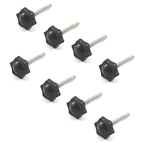 8 Stück M8 x 60 mm Edelstahlgewinde, Ersatz-Stern-Handknauf, Rändelschraube, Handfestziehknaufschraube 8 Stück M8 x 60 mm Edelstahlgewinde, Ersatz-Stern-Handknauf, Rändelschraube, Handfestziehknaufschraube von Faspiroty