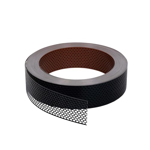 Fassadenprofile Traufgitter 120m x 50mm Schwarz/Rot Traufgitter aus Alu, Lüftungsband für optimale Fassaden- und Dachbelüftung von Fassadenprofile