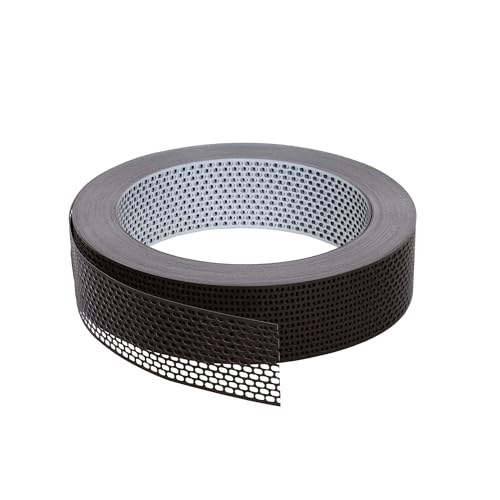 Fassadenprofile Traufgitter 60m x 100mm Weiß/Braun Traufgitter aus Alu, Lüftungsband für optimale Fassaden- und Dachbelüftung von Fassadenprofile