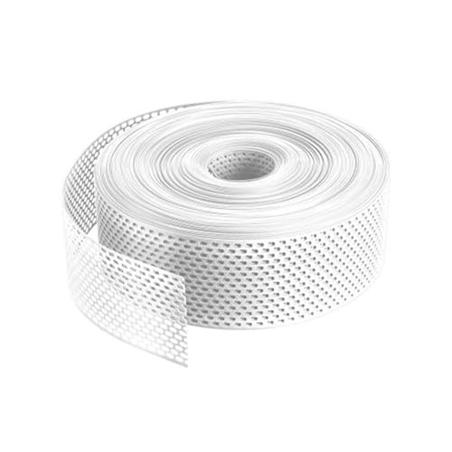 Fassadenprofile Traufgitter 60m x 80mm Weiß Traufgitter aus PVC, Ovallochung, Lüftungsband für optimale Fassaden- und Dachbelüftung von Fassadenprofile