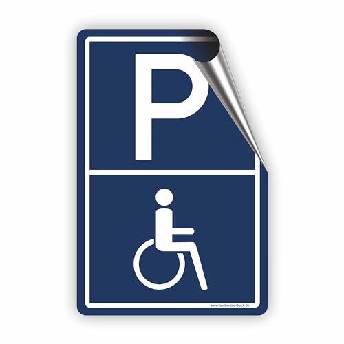 BEHINDERTENPARKPLATZ - Parkplatzschild/D-005 (40x60cm Aufkleber) von Fassbender-Druck SCHILDER