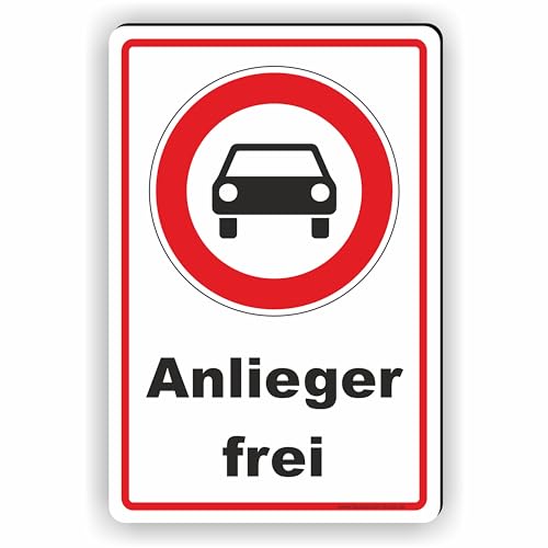 EINFAHRT VERBOTEN - Anlieger Frei - SCHILD/D-074 (40x60cm Schild) von Fassbender-Druck SCHILDER