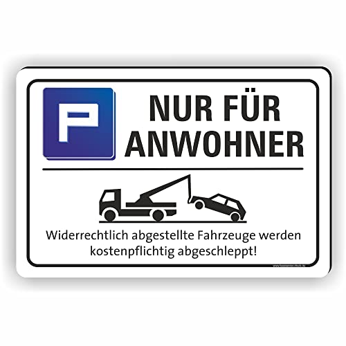 Fassbender-Druck SCHILDER - NUR FÜR ANWOHNER - Parkplatz Schild - Schild zum Markieren vom Anwohnerparkplatz oder Privatparkplatz (30x20cm Schild) von Fassbender-Druck SCHILDER