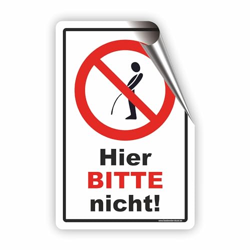 WILDPINKELN verboten/Hier bitte nicht - SCHILD/D-042 (30x45cm Aufkleber) von Fassbender-Druck SCHILDER