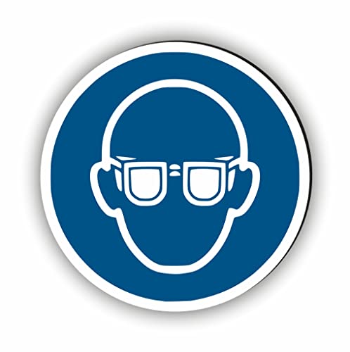 Gebotszeichen nach DIN EN ISO 7010 - Unser Augenschutz benutzen Gebotsschild ist als Sicherheitszeichen in jedem Betrieb unerlässlich (M004) von Fassbender-Druck Warnzeichen