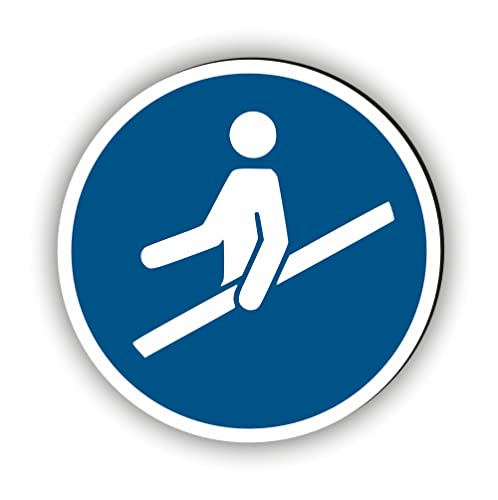Gebotszeichen nach DIN EN ISO 7010 - Unser Handlauf benutzen Gebotsschild ist als Sicherheitszeichen in jedem Betrieb unerlässlich (M012) von Fassbender-Druck Warnzeichen