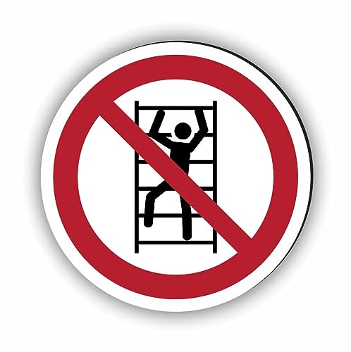 Verbotszeichen/Verbotsschild Aufsteigen verboten (P009) - zum markieren von Verbotszonen nach DIN EN ISO 7010 von Fassbender-Druck Warnzeichen