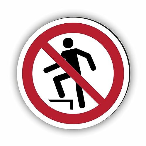 Verbotszeichen/Verbotsschild Aufsteigen verboten (P019) - zum markieren von Verbotszonen nach DIN EN ISO 7010 von Fassbender-Druck Warnzeichen