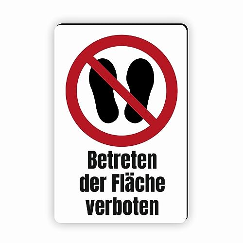 Verbotszeichen/Verbotsschild Betreten der Fläche verboten (P024) - zum markieren von Verbotszonen nach DIN EN ISO 7010 von Fassbender-Druck Warnzeichen
