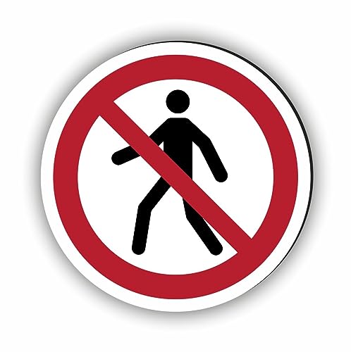 Verbotszeichen/Verbotsschild Für Fußgänger verboten (P004)- zum markieren von Verbotszonen nach DIN EN ISO 7010 von Fassbender-Druck Warnzeichen