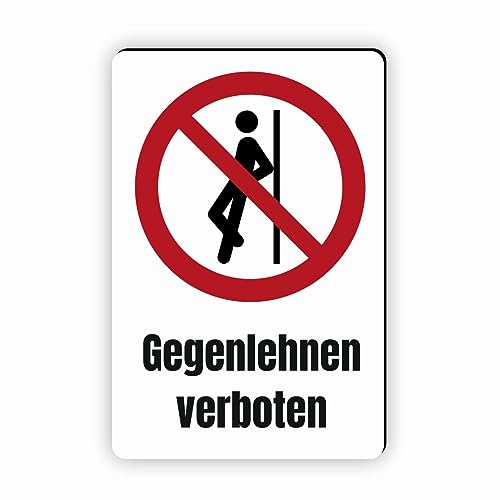 Verbotszeichen/Verbotsschild Gegenlehnen verboten (P041) - zum markieren von Verbotszonen nach DIN EN ISO 7010 von Fassbender-Druck Warnzeichen
