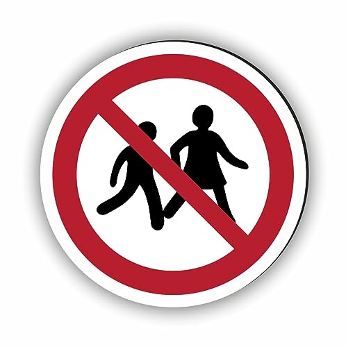 Verbotszeichen/Verbotsschild Kein Zutritt für Kinder (P036) - zum markieren von Verbotszonen nach DIN EN ISO 7010 von Fassbender-Druck Warnzeichen