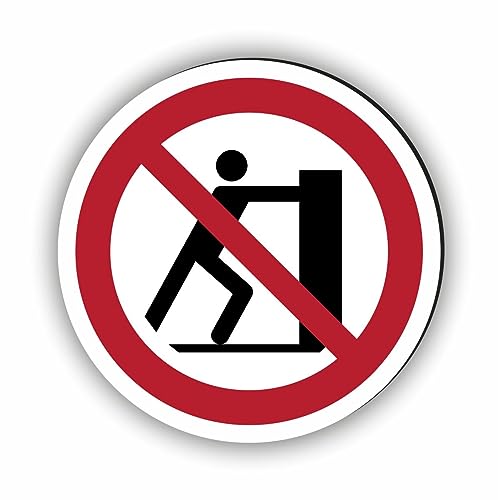 Verbotszeichen/Verbotsschild Schieben verboten (P017) - zum markieren von Verbotszonen nach DIN EN ISO 7010 von Fassbender-Druck Warnzeichen