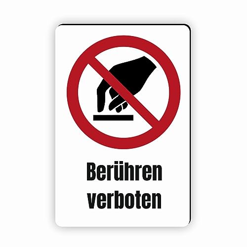 Verbotszeichen/Verbotsschild Zutritt Berühren verboten (P010) - zum markieren von Verbotszonen nach DIN EN ISO 7010 von Fassbender-Druck Warnzeichen