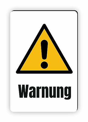 Warnzeichen (W001) Allgemeines Warnzeichen - Eckiges Warnschild mit Text - Warnschild mit Text - nach DIN EN ISO 7010 von Fassbender-Druck Warnzeichen