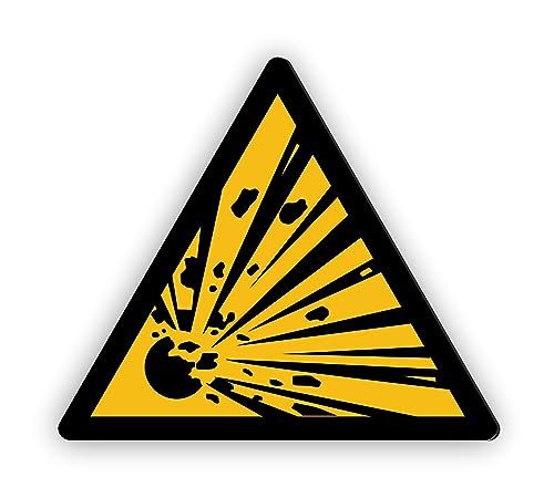 Warnzeichen (W002) Warnung vor explosionsgefährlichen Stoffen - Dreieckiges Warnschild - Signalgelb (RAL 1003) nach DIN EN ISO 7010 von Fassbender-Druck Warnzeichen