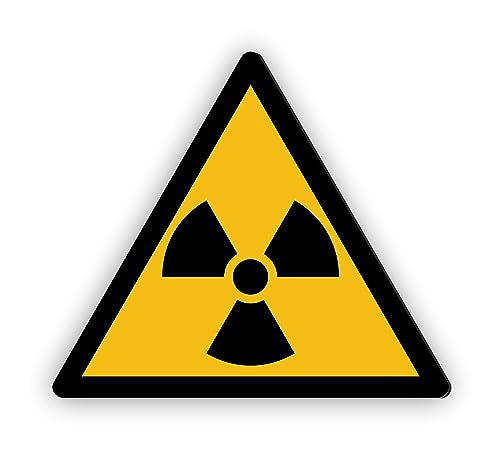 Warnzeichen (W003) Warnung vor radioaktiven Stoffen oder ionisierenden Strahlen - Dreieckiges Warnschild - Signalgelb (RAL 1003) nach DIN EN ISO 7010 von Fassbender-Druck Warnzeichen