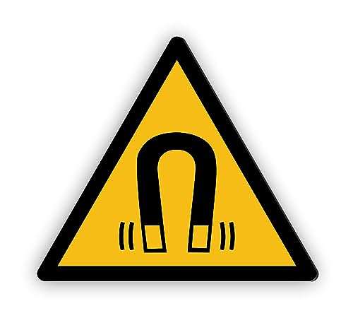 Warnzeichen (W006) Warnung vor magnetischem Feld - Dreieckiges Warnschild - Signalgelb (RAL 1003) nach DIN EN ISO 7010 von Fassbender-Druck Warnzeichen
