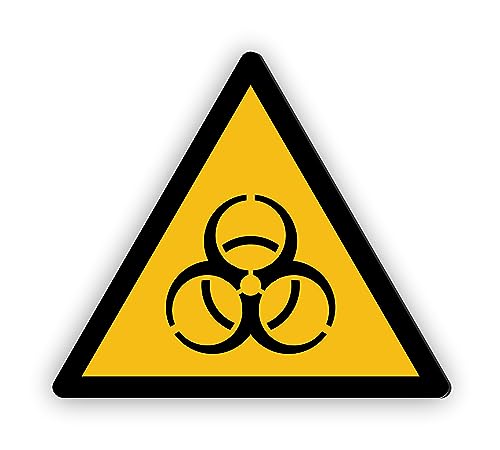 Warnzeichen (W009) Warnung vor Biogefährdung - Dreieckiges Warnschild - Signalgelb (RAL 1003) nach DIN EN ISO 7010 von Fassbender-Druck Warnzeichen