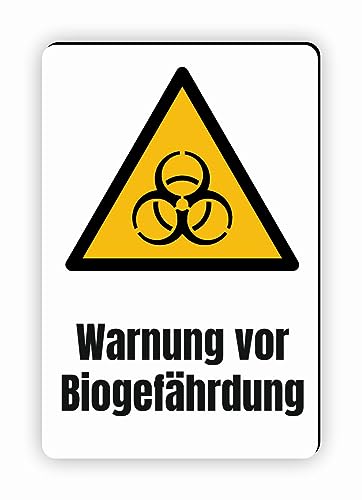 Warnzeichen (W009) Warnung vor Biogefährdung - Eckiges Warnschild mit Text - Warnschild mit Text - nach DIN EN ISO 7010 von Fassbender-Druck Warnzeichen