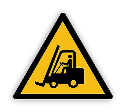 Warnzeichen (W014) Warnung vor Flurförderzeugen - Dreieckiges Warnschild - Signalgelb (RAL 1003) nach DIN EN ISO 7010 von Fassbender-Druck Warnzeichen