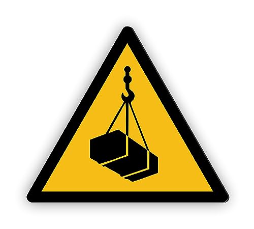 Warnzeichen (W015) Warnung vor schwebender Last - Dreieckiges Warnschild - Signalgelb (RAL 1003) nach DIN EN ISO 7010 von Fassbender-Druck Warnzeichen