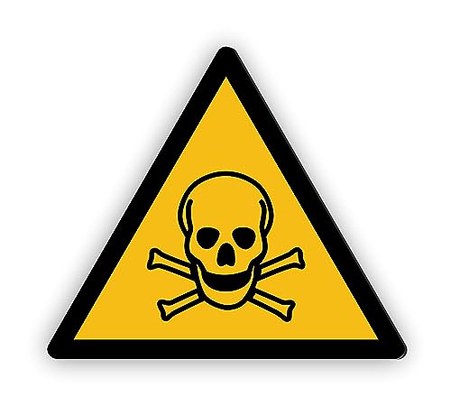 Warnzeichen (W016) Warnung vor giftigen Stoffen - Dreieckiges Warnschild - Signalgelb (RAL 1003) nach DIN EN ISO 7010 von Fassbender-Druck Warnzeichen