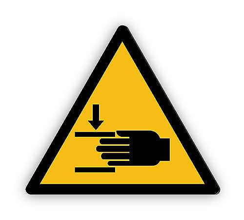 Warnzeichen (W024) Warnung vor Handverletzungen - Dreieckiges Warnschild - Signalgelb (RAL 1003) nach DIN EN ISO 7010 von Fassbender-Druck Warnzeichen