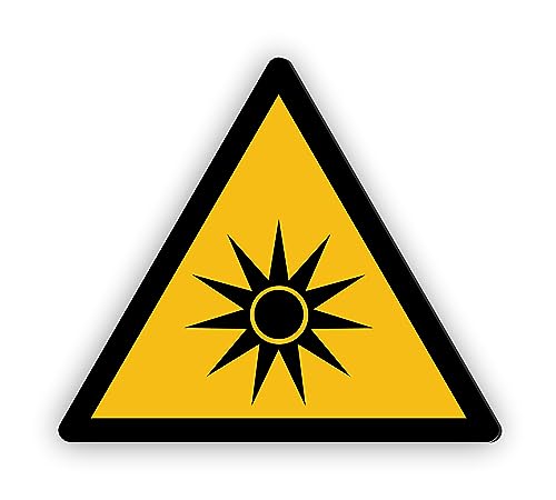 Warnzeichen (W027) Warnung vor optischer Strahlung - Dreieckiges Warnschild - Signalgelb (RAL 1003) nach DIN EN ISO 7010 von Fassbender-Druck Warnzeichen