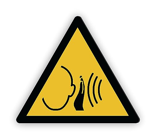 Warnzeichen (W038) Warnung vor unvermittelt auftretendem lauten Geräusch - Dreieckiges Warnschild - Signalgelb (RAL 1003) nach DIN EN ISO 7010 von Fassbender-Druck Warnzeichen