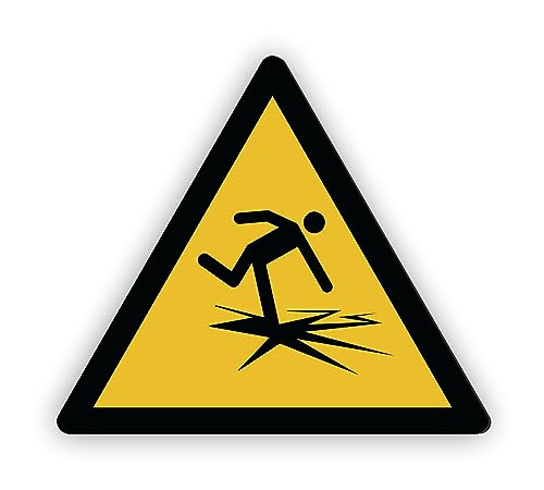 Warnzeichen (W043) Warnung vor dünnem Eis - Dreieckiges Warnschild - Signalgelb (RAL 1003) nach DIN EN ISO 7010 von Fassbender-Druck Warnzeichen