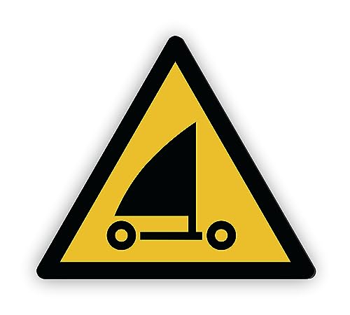 Warnzeichen (W059) Warnung vor Strandseglern - Dreieckiges Warnschild - Signalgelb (RAL 1003) nach DIN EN ISO 7010 von Fassbender-Druck Warnzeichen