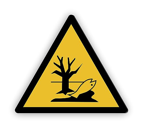 Warnzeichen (W072) Warnung vor umweltgefährdenden Stoffen oder Gemische - Dreieckiges Warnschild - Signalgelb (RAL 1003) nach DIN EN ISO 7010 von Fassbender-Druck Warnzeichen