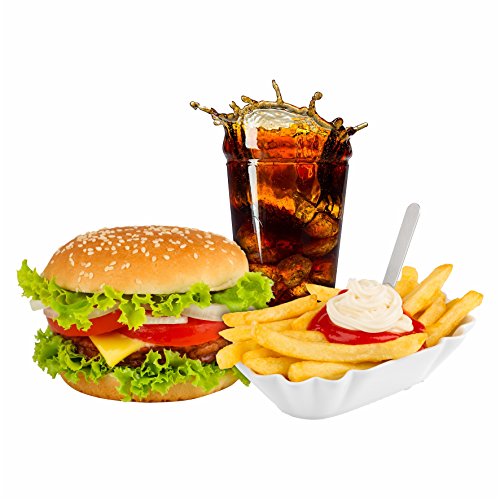 Imbisswagen Imbiss Aufkleber Burger mit Cola Schaufenster (20x14,6cm) von Fassbender-Druck