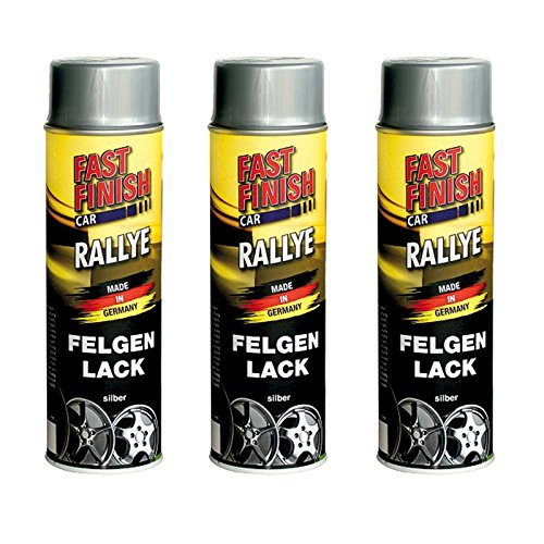 3x 500ml FAST FINISH RALLYE FELGENLACK FELGENSPRAY FELGENSILBER SILBER LACKSPRAY von Fast Finish