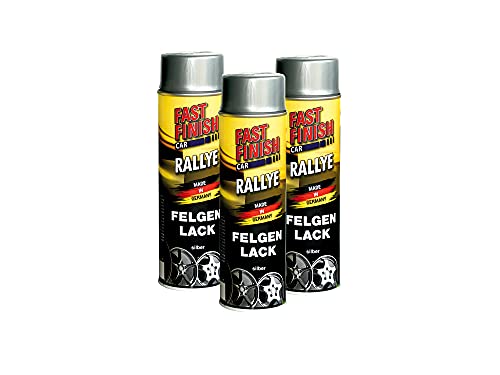 Fast Finish Set: 3x Fast Finish Car Felgenlack, silber - 500ml von Fast Finish