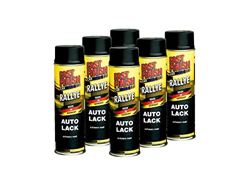 Fast Finish Set: 6x Car Autolack, schwarz, matt - 500ml Fast Finish Set: 6x Car Autolack, schwarz, matt - 500ml von Fast Finish
