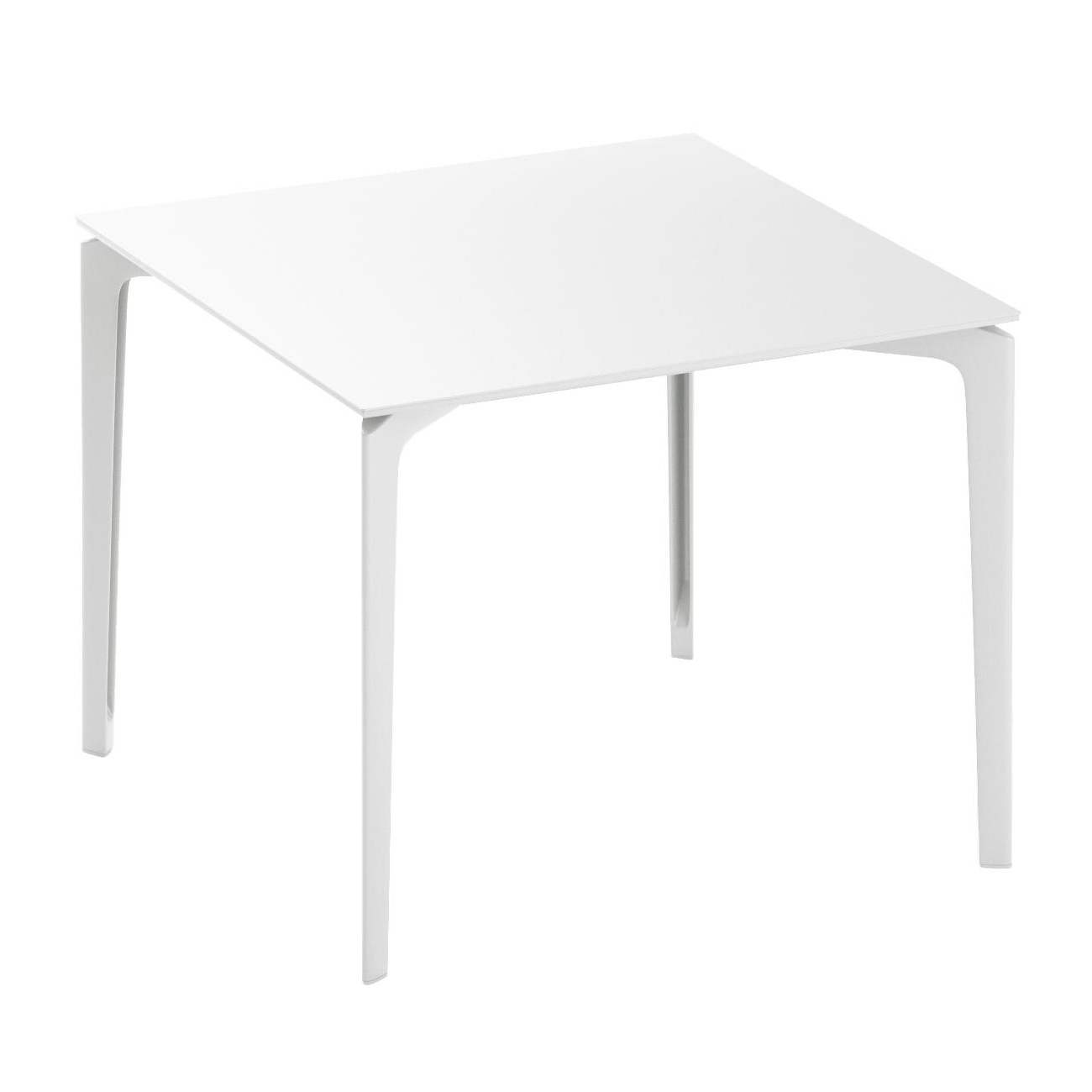 Fast - AllSize Gartentisch 90x90cm - weiß/lackiert/LxBxH 91x91x74cm/Gestell Aluminium lackiert von Fast