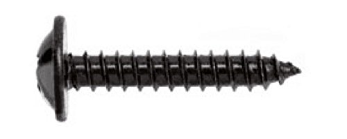100 Stück Linsen-Blechschrauben 2,9x13 mm schwarz verzinkt mit Bund und Kreuzschlitz H, Stahl einsatzgehärtet DIN 968 C von FastBolt