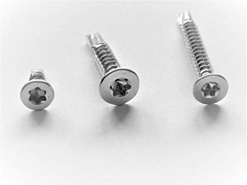 50 Stück Bohrschrauben 5,5x38 mm selbstschneidend verzinkt Senkkopf Torx T25 DIN 7504 PT Blechschrauben von FastBolt