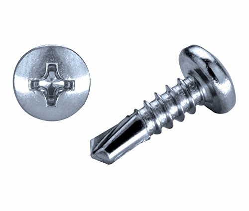 FastBolt 500 Stück Bohrschrauben 4,8x16 mm verzinkt mit Linsenkopf selbstschneidend DIN 7504 N-H von FastBolt